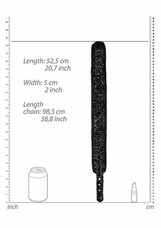 obroża Luxury Collar with Leash Black