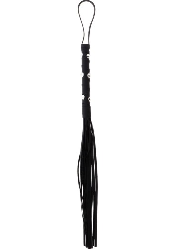 pejcz Short Studded Flogger Whip Black