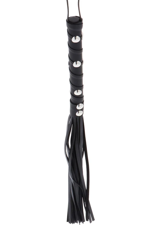 pejcz Short Studded Flogger Whip Black