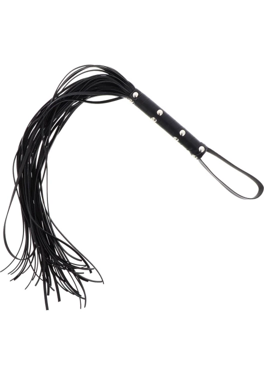 pejcz Long Studded Flogger Whip Black
