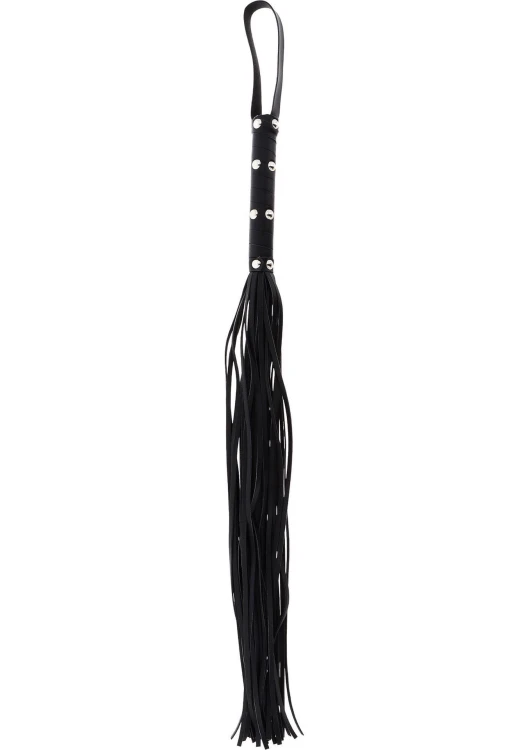 pejcz Long Studded Flogger Whip Black