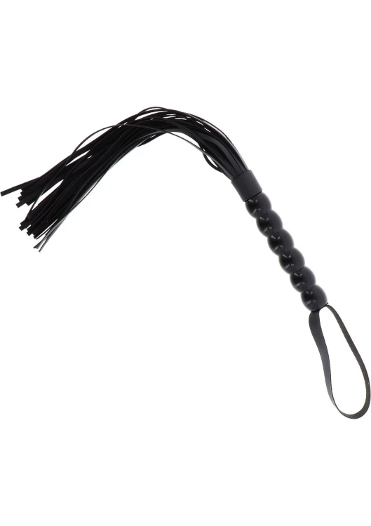 pejcz Long Beaded Flogger Whip Black