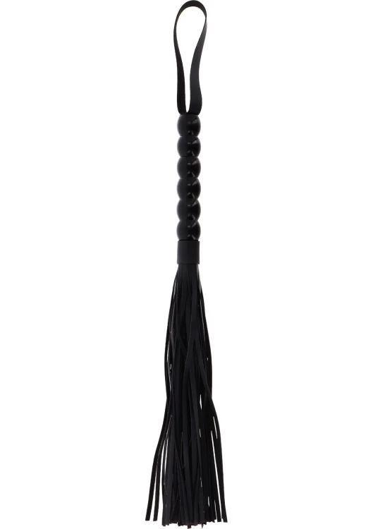 pejcz Long Beaded Flogger Whip Black