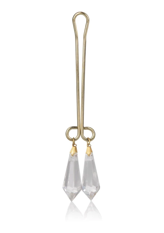 broszka do stymulacji Crystal Clitoral Jewelry Transparent