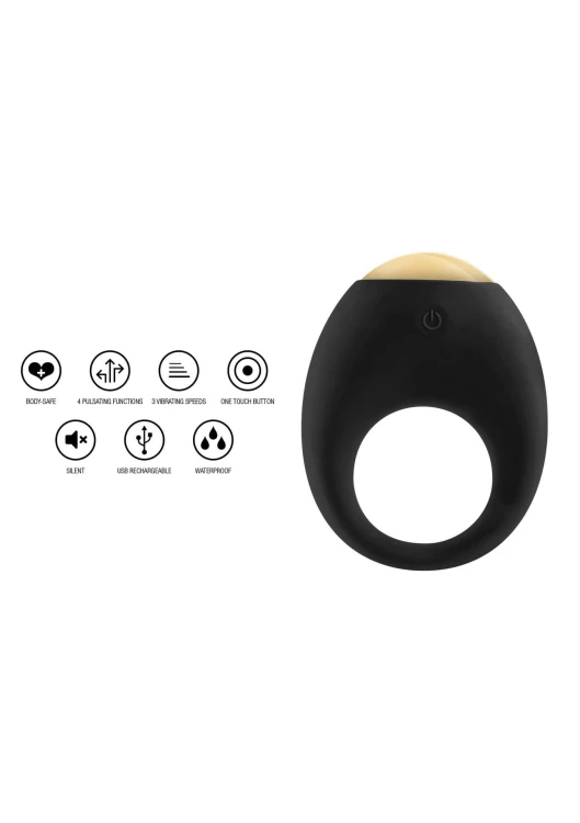 pierścień Eclipse Vibrating Cock Ring Black