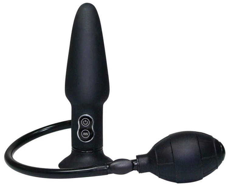 korek True Black Vibrating Butt Plug