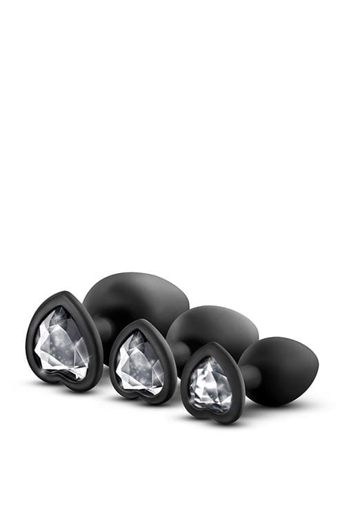 zestaw korków analnych LUXE BLING PLUGS TRAINING KIT WHITE GEMS