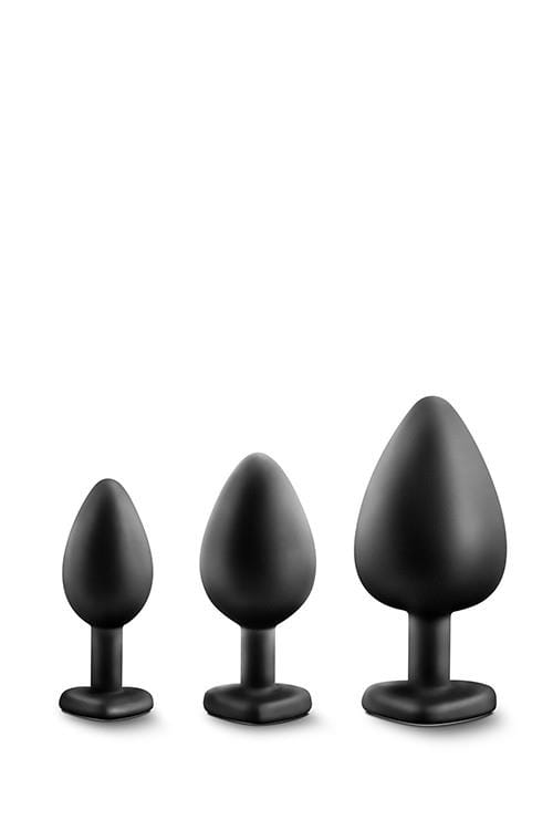 zestaw korków analnych LUXE BLING PLUGS TRAINING KIT WHITE GEMS