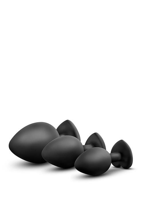 zestaw korków analnych LUXE BLING PLUGS TRAINING KIT WHITE GEMS