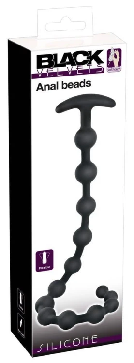 koraliki analne Black Velvets Anal Beads Silic