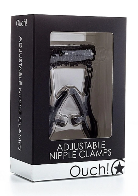 klamerki Adjustable Nipple Clamps Black Ouch!