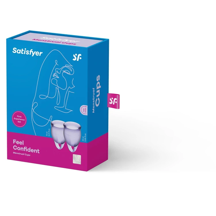 komplet kubeczków menstruacyjnych  Feel Confident Menstrual Cup Lila