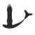 masażer Vibrating and Thrusting Silicone Prostate Massager with Tri O Cockring Black