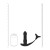 masażer Vibrating and Thrusting Silicone Prostate Massager with Tri O Cockring Black