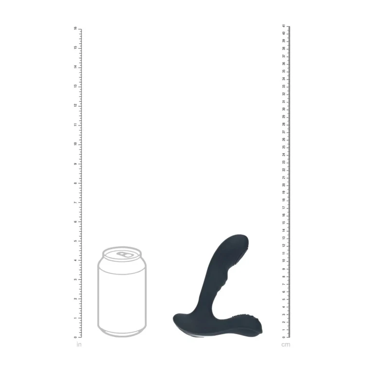 masażer Vibrating and Tapping Silicone Prostate Massager with Ball Stimulator Black