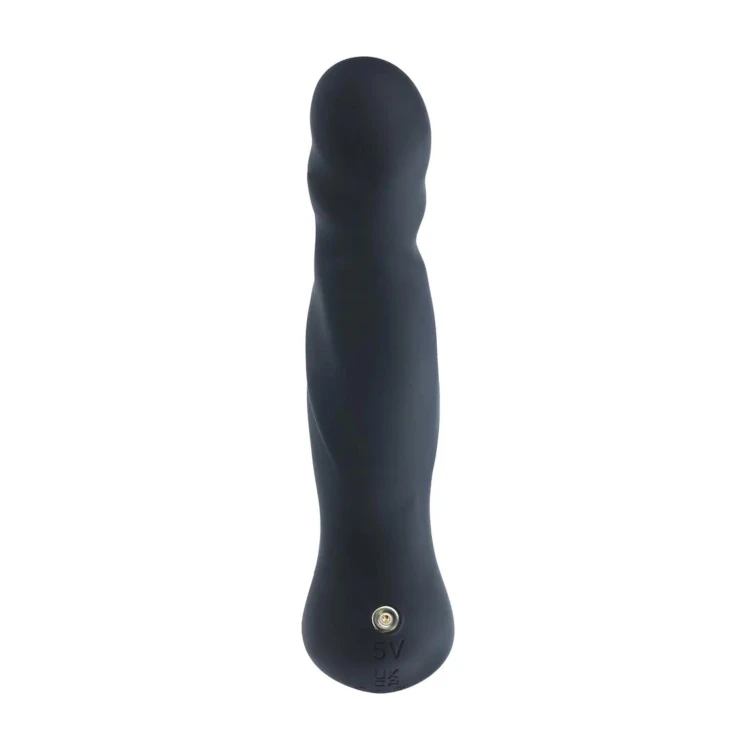 masażer Vibrating and Thrusting Silicone Prostate Massager Black