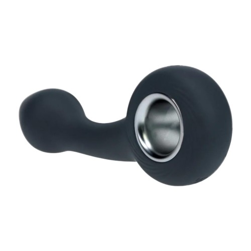 masażer Vibrating Bulb Silicone Prostate Massager with Loop Black