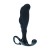 masażer Rippled with Hard Loop Silicone Prostate Massager Black L