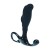 masażer Rippled with Hard Loop Silicone Prostate Massager Black M