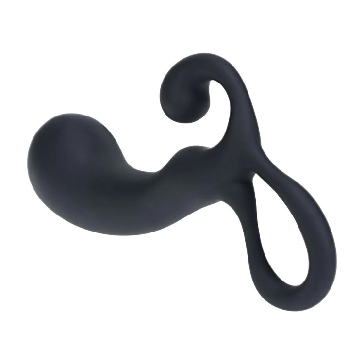 masażer Bulb with Loop Silicone Prostate Massager  Black L