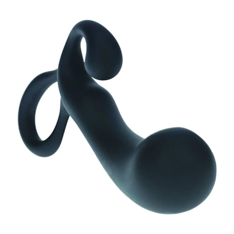 masażer Bulb with Loop Silicone Prostate Massager  Black L