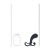 masażer Bulb with Loop Silicone Prostate Massager  Black L