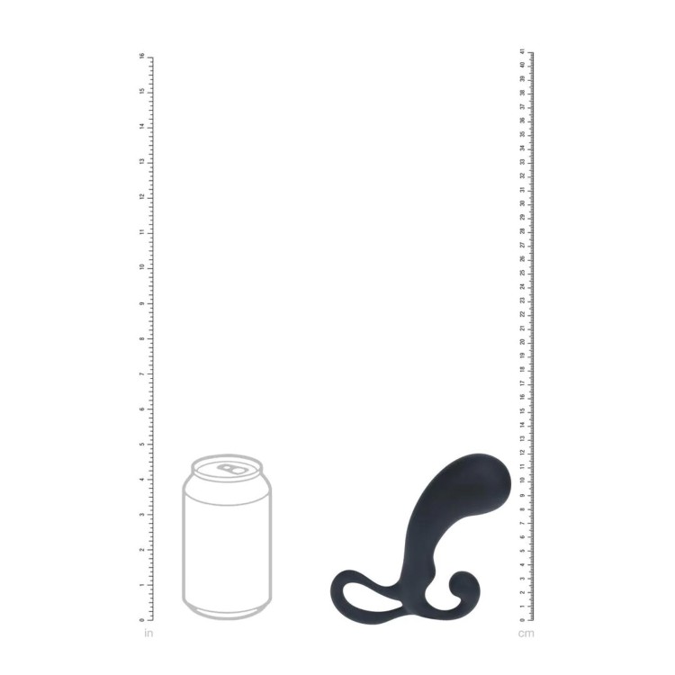 masażer Bulb with Loop Silicone Prostate Massager  Black L