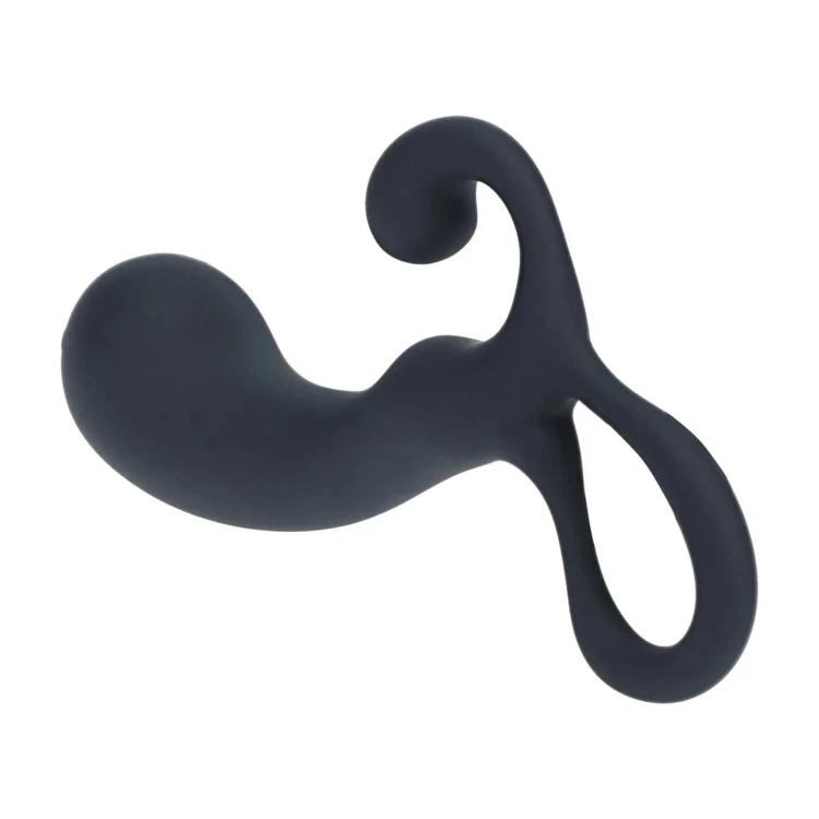 masażer Bulb with Loop Silicone Prostate Massager  Black M