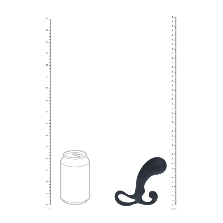 masażer Bulb with Loop Silicone Prostate Massager  Black M