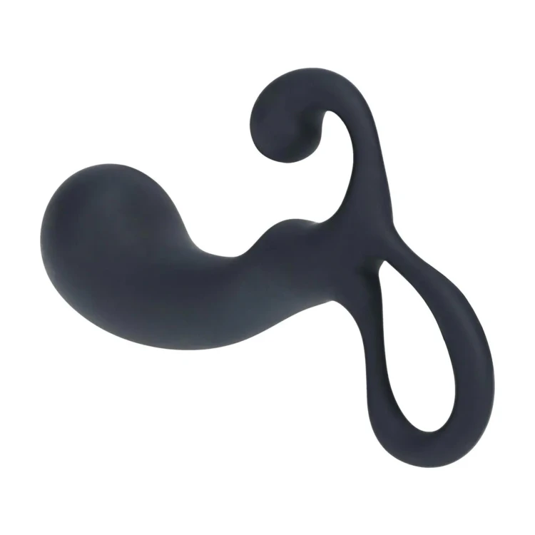 masażer Bulb with Loop Silicone Prostate Massager  Black S