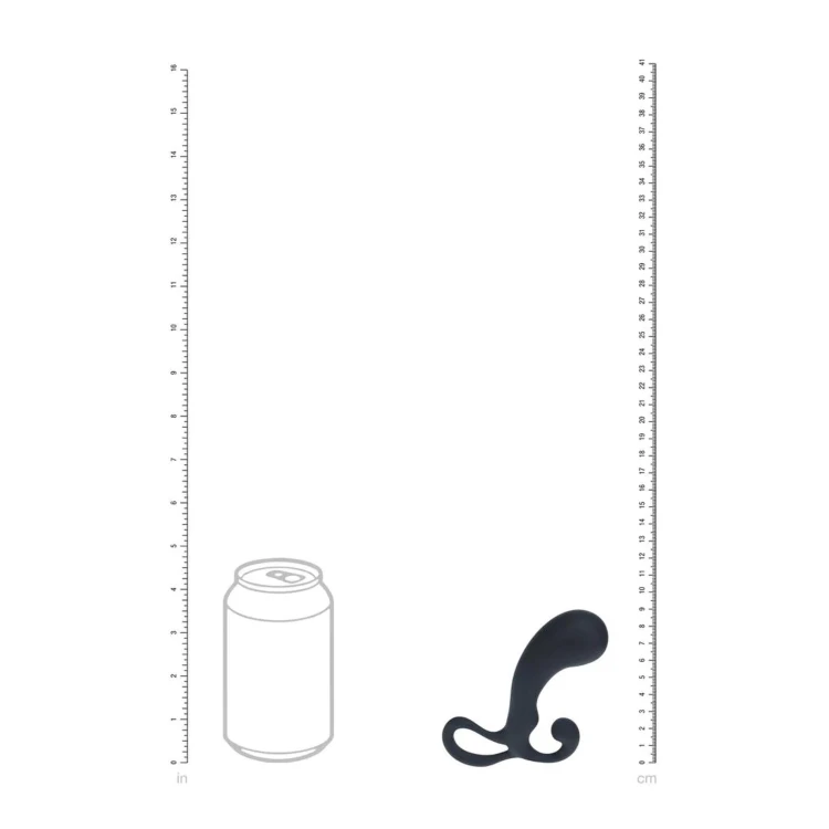 masażer Bulb with Loop Silicone Prostate Massager  Black S