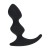 masażer Full Double Ripple Silicone Prostate Massager  Black