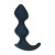masażer Full Double Ripple Silicone Prostate Massager  Black