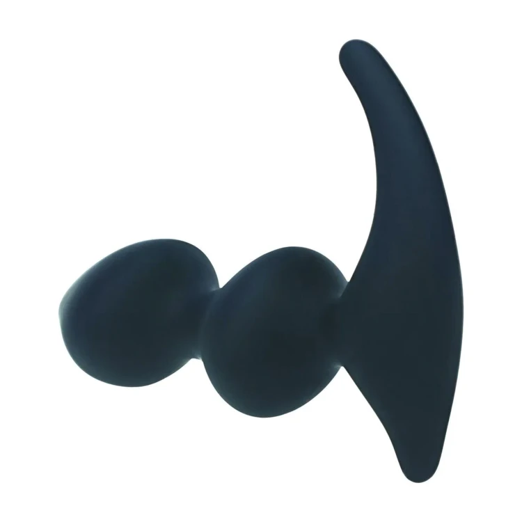 masażer Full Double Ripple Silicone Prostate Massager  Black
