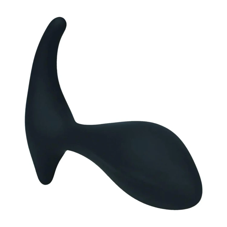 masażer Single Ripple Silicone Prostate Massager  Black