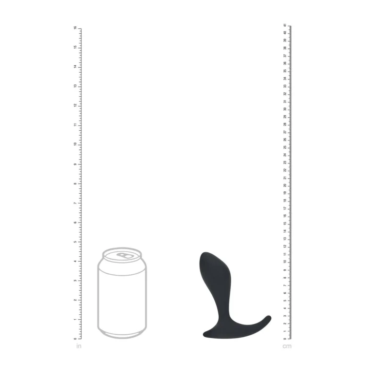 masażer Single Ripple Silicone Prostate Massager  Black