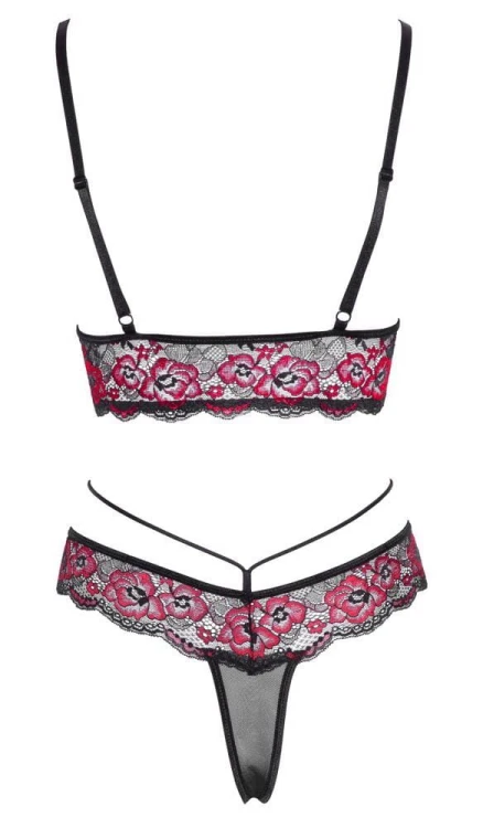 komplet Cottelli LINGERIE black/red L