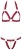 komplet Cottelli LINGERIE open red M/L