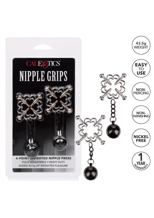 zaciski Weighted Nipple Press Metal Calexotics