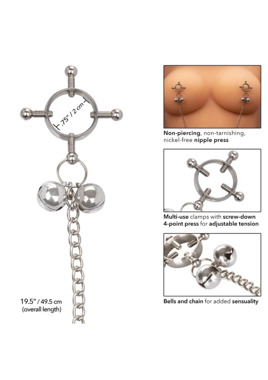 zaciski Nipple Press W Bells Metal Calexotics