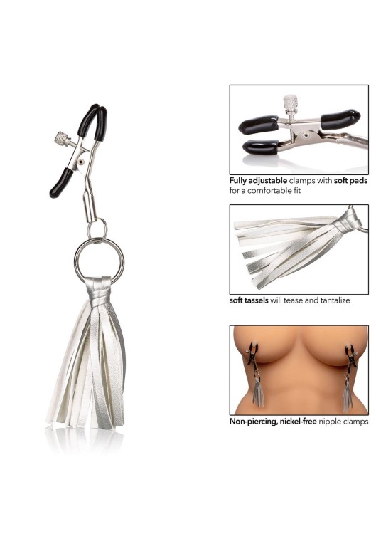 klamerki Playful Tassels Nipple Clamps Silver