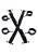 kajdanki Scandal Over The Door Cross Black