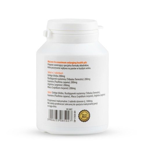 suplement diety MyLove Ero maximum enlarging health 60 kapsułek