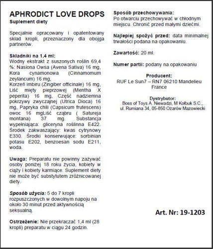 krople APHRODICT LOVE DROPS 20 ml