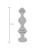 sonda Diamond Star Beads Medium Silver