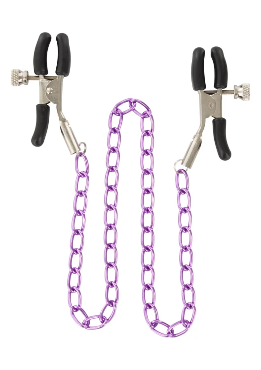 klamerki Stimulating Nipple Chain Metal