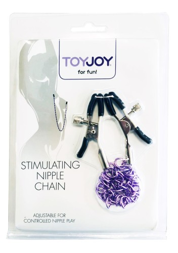 klamerki Stimulating Nipple Chain Metal