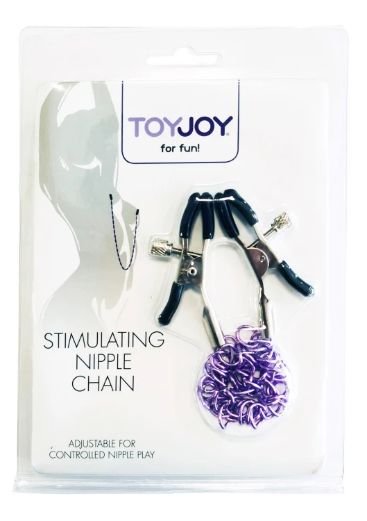 klamerki Stimulating Nipple Chain Metal