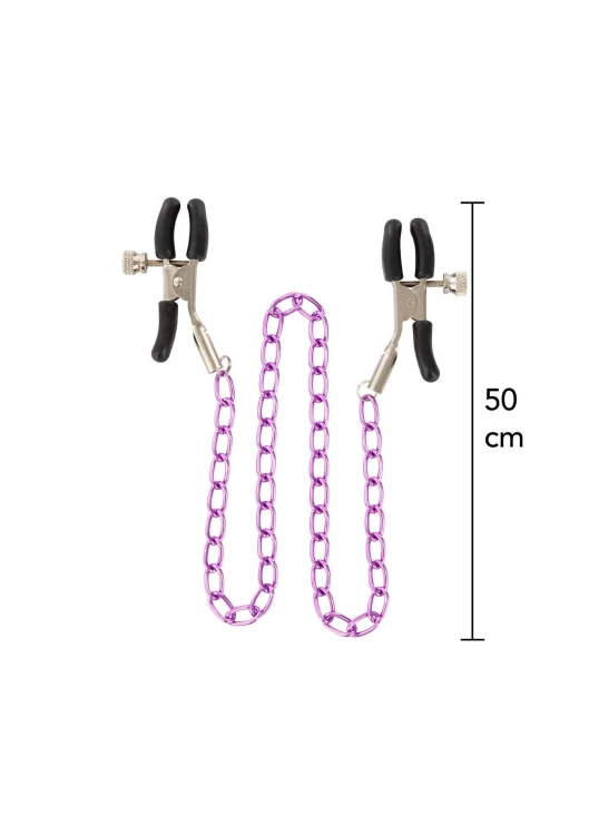 klamerki Stimulating Nipple Chain Metal