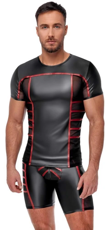 t-shirt Men's Short black/red L